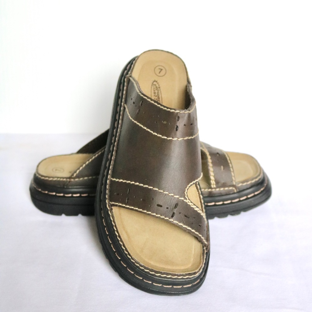 New Lower East Side Brown Mule Sandals Women's Size 7 Platform Chunky Summer